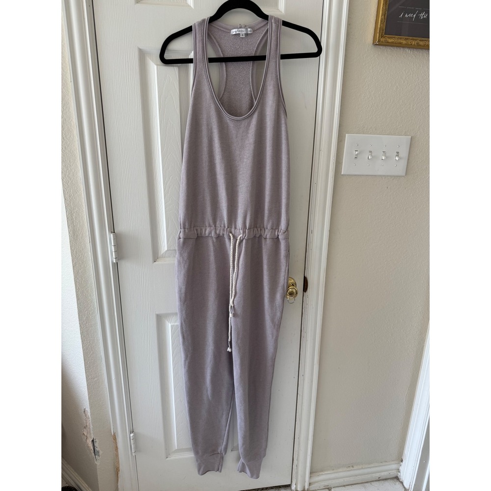 Young Fabulous & Broke Eberhart Jumpsuit Small Lavender Gray Racerback Jogger - Picture 2 of 7